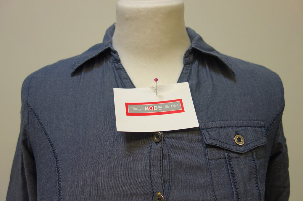 EK1389 Damen Bluse von s.Oliver, graublau, Gr. 34/361