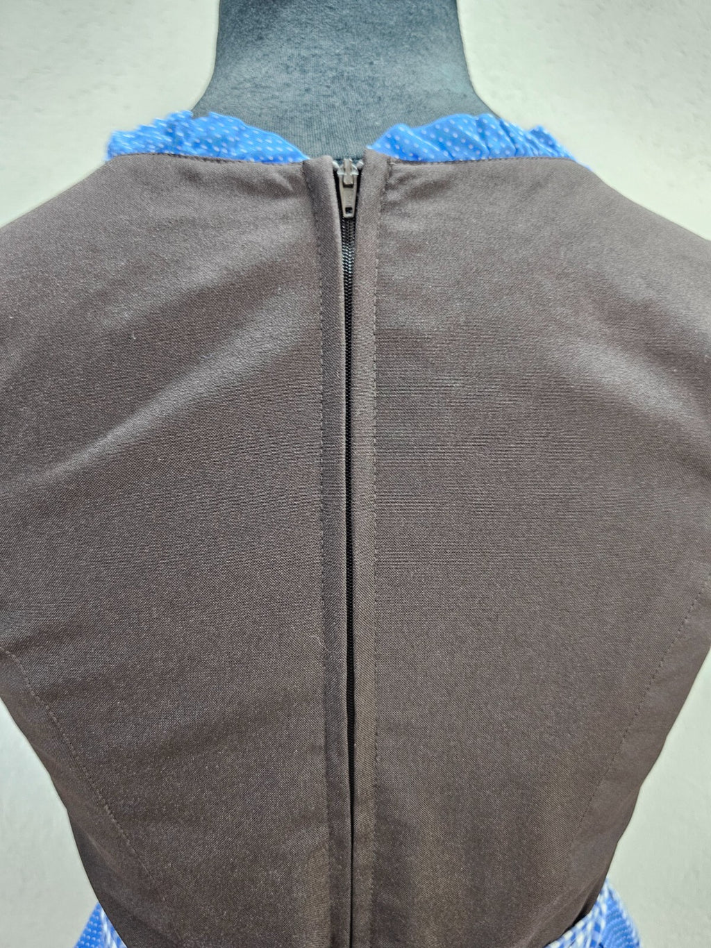 EK5674 Damen Dirndl von NKD, braun/blau/weiß, Gr. 448