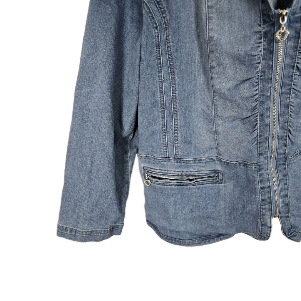 EK6166 Damen Jeansjacke, Blau, Gr. Ca. XXL2