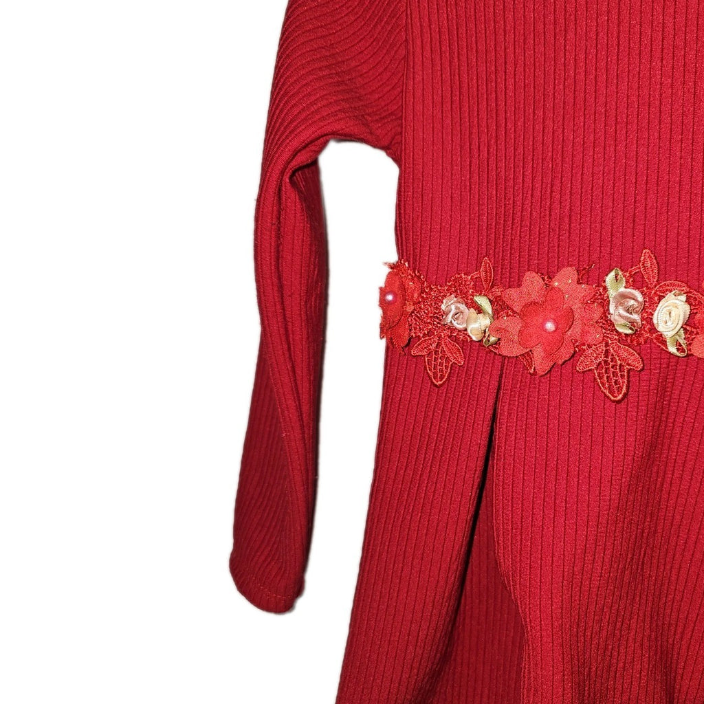 EK11321 Kinder Kleid, Rot, Gr. 1041