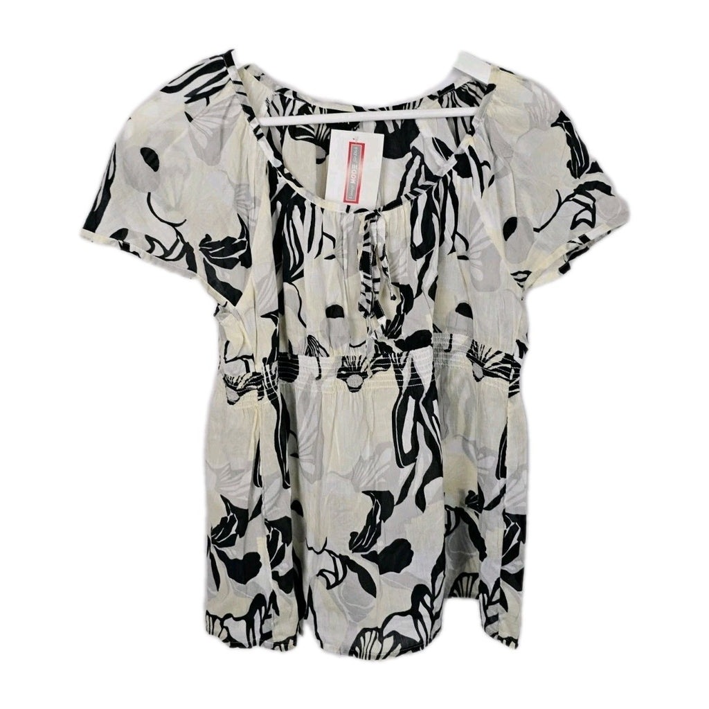 EK8864 Damen Bluse von H&M, Weiß/Schwarz, Gr. 380