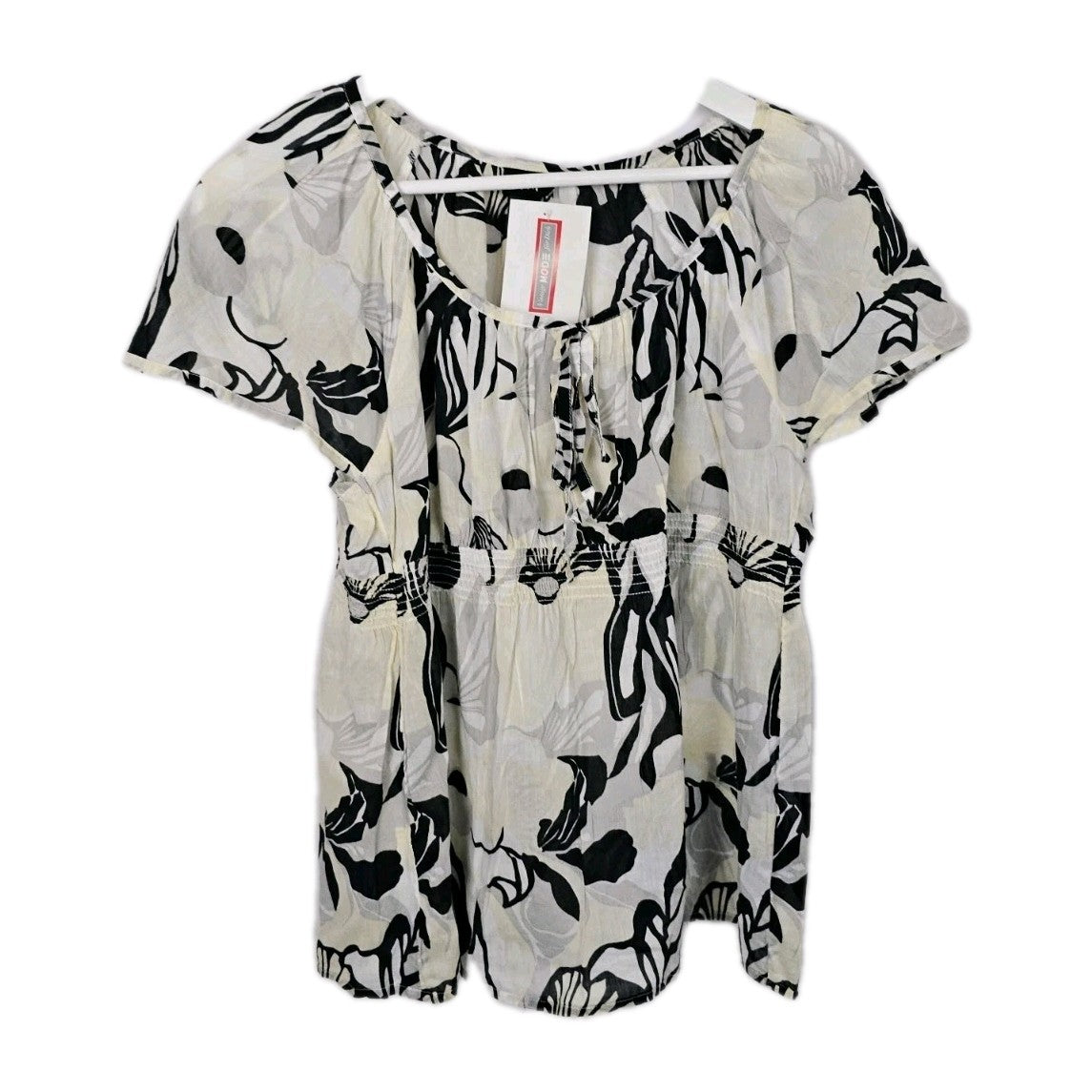 EK8864 Damen Bluse von H&M, Weiß/Schwarz, Gr. 380