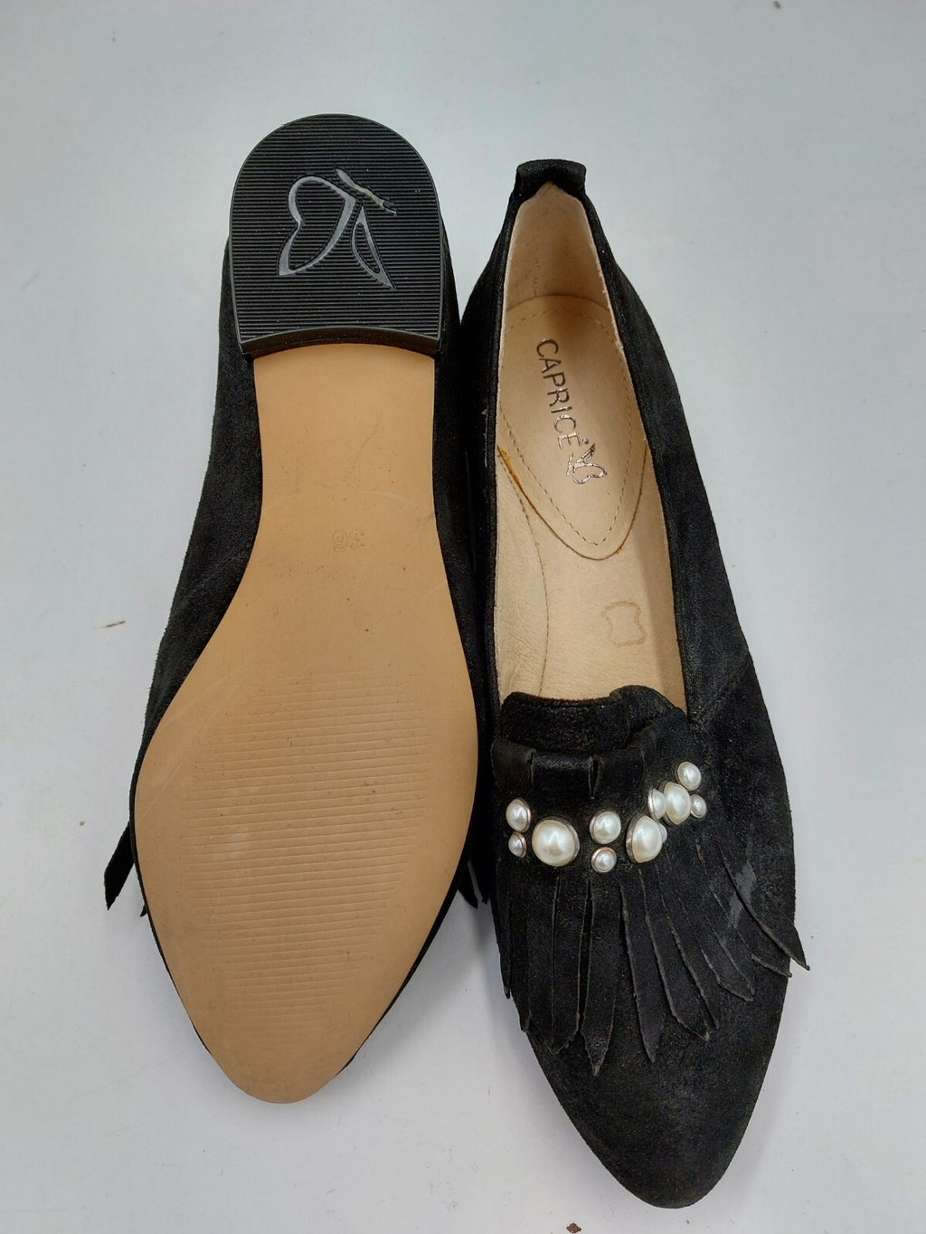 ES0356 Damen Ballerinas von Caprice, schwarz, Gr. 366