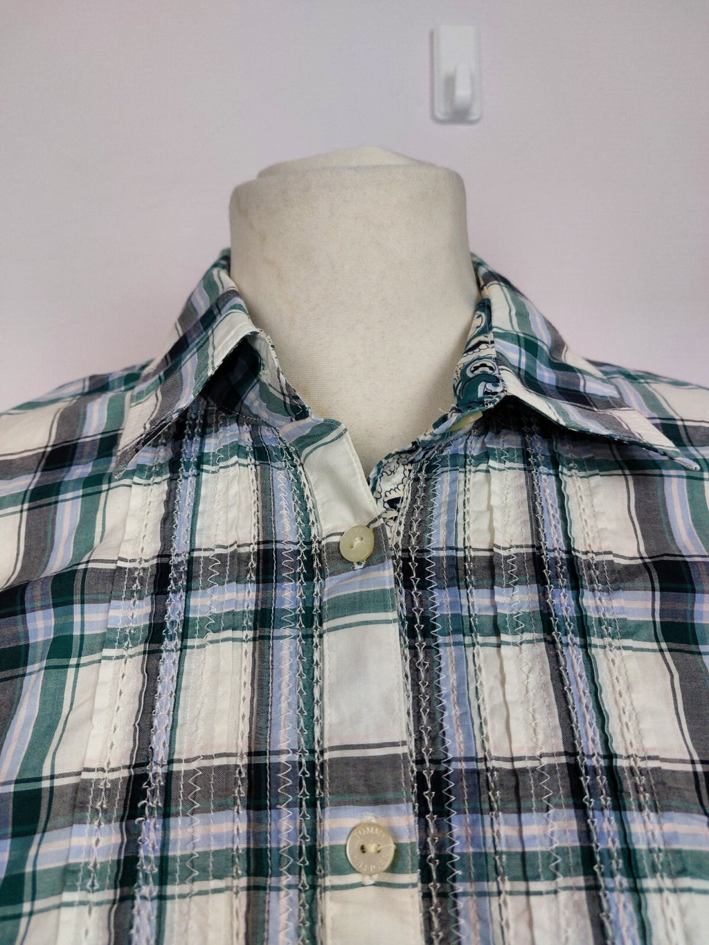 EK4058 Damen Bluse von Tommy Hilfiger, grün-weiß, Gr.10(M)2