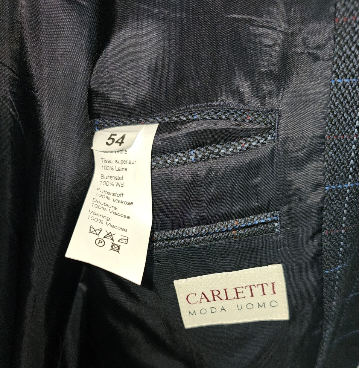 EK7704 Herren Jackett von Carletti Moda Uomo, blau, Gr.543