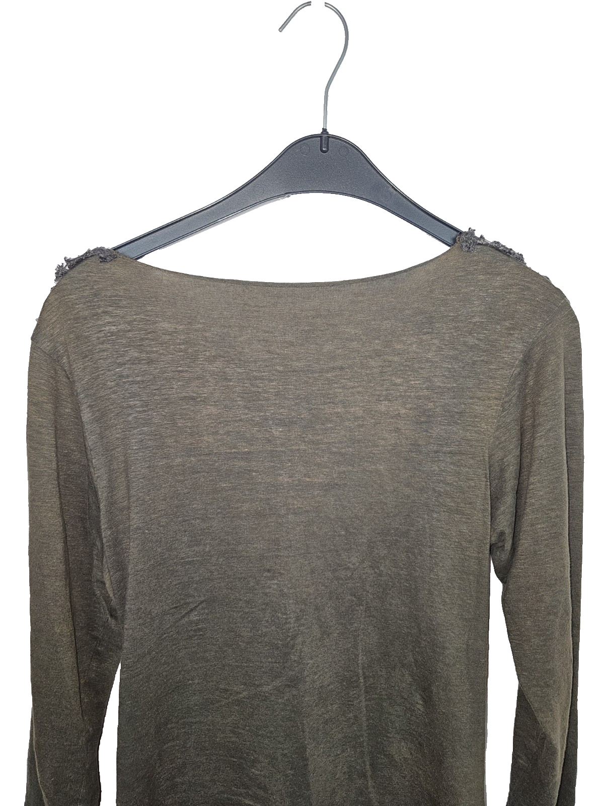 EK8024 Damen Leinen Kleid Made in Germany, Braun, Gr. S1