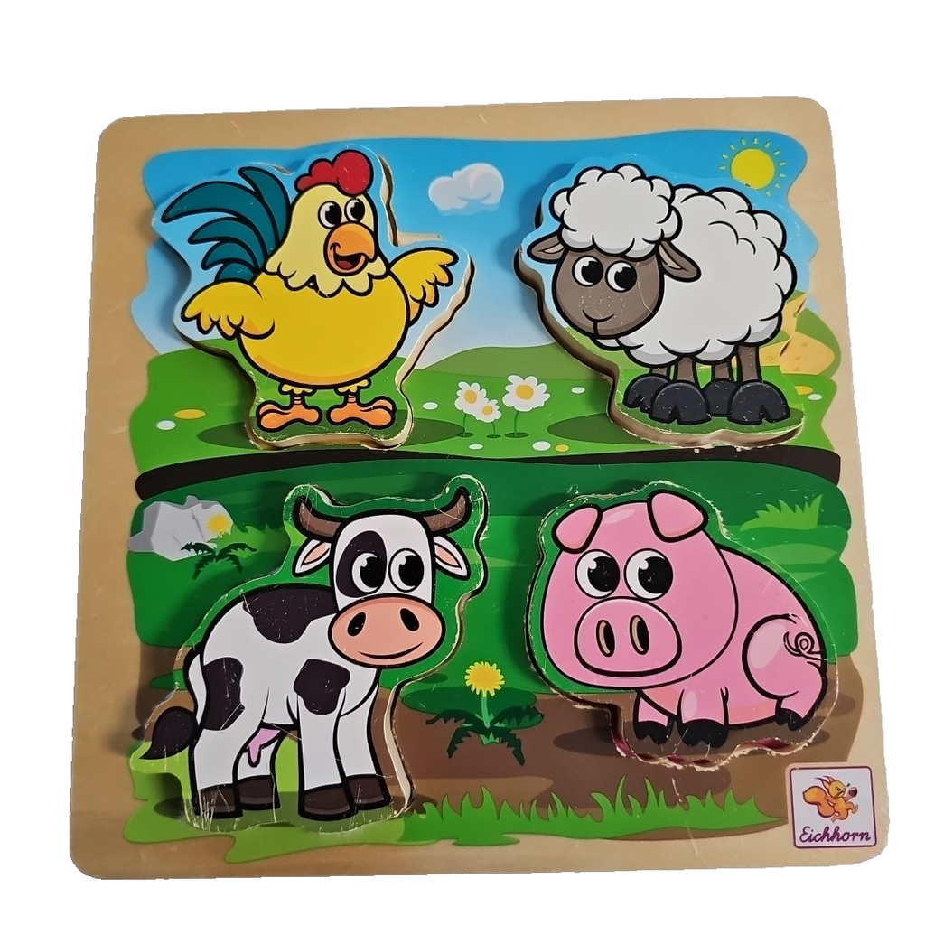 EB2686 Kinder Puzzel Spiel aus Holz von Eichhorn, 4 Teile0