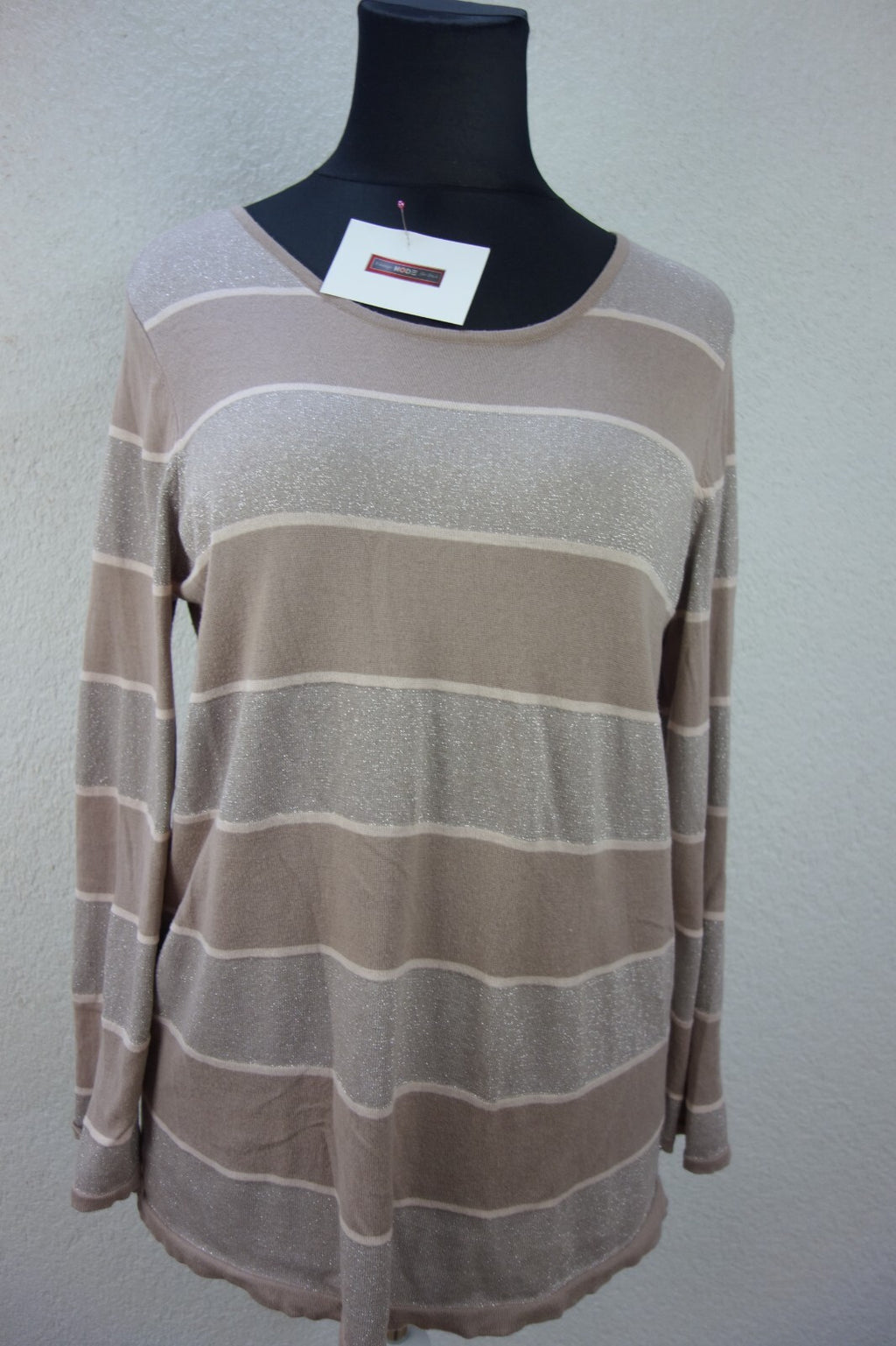 EK2594 Damen dünner Pullover, rosébraun, Gr. 480