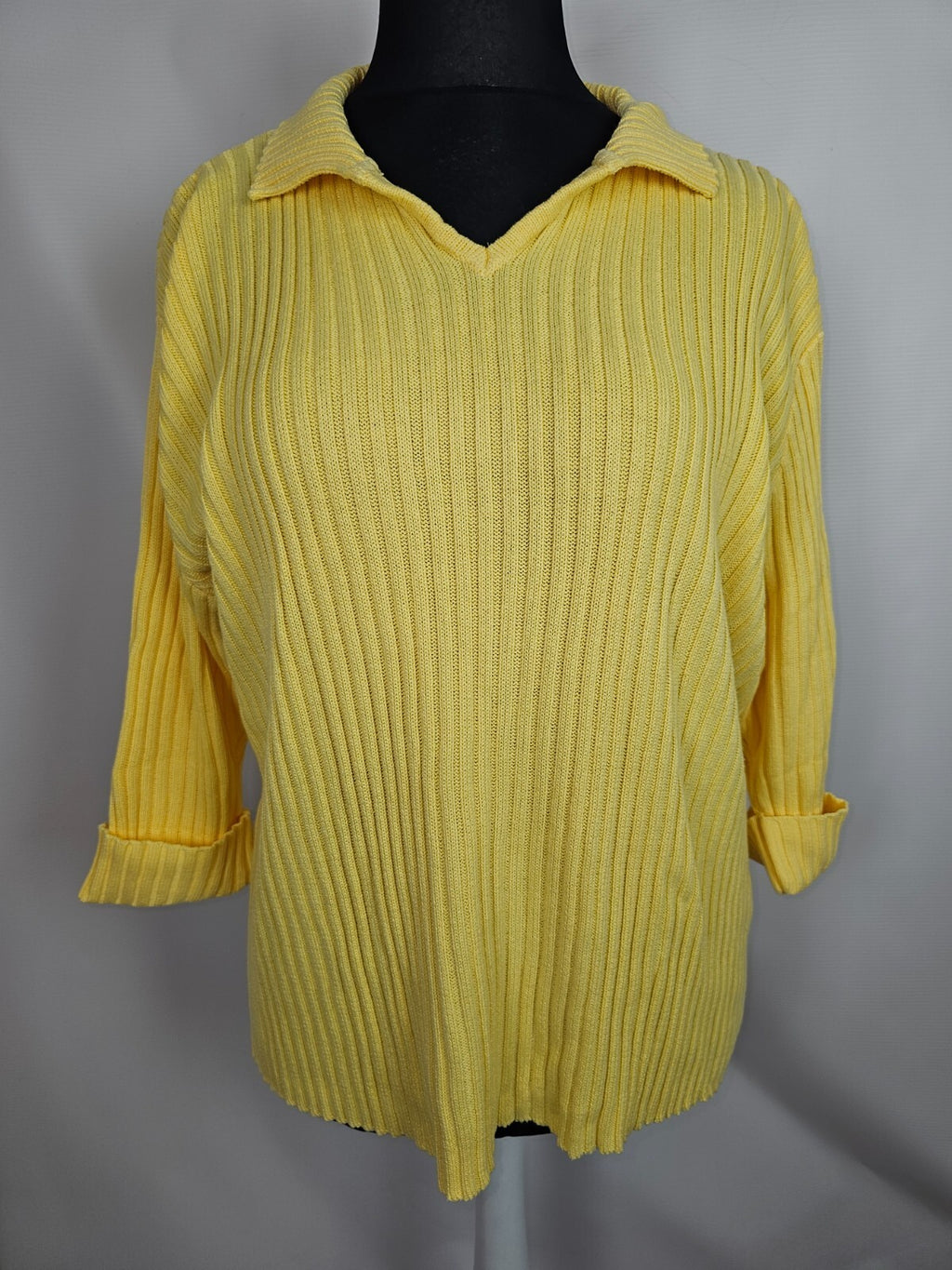 EK6492 Damen Pullover, gelb, Gr.XL0