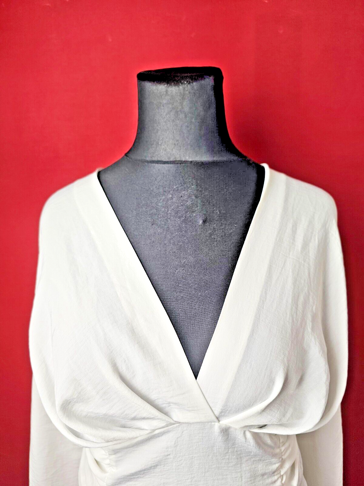 EK6635 Damen Bluse von asos, Weiß, Gr. 461
