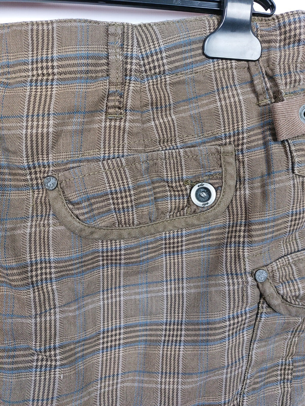 EK4435 Damen Rock von edc by Esprit, braun kariert, Gr. 385