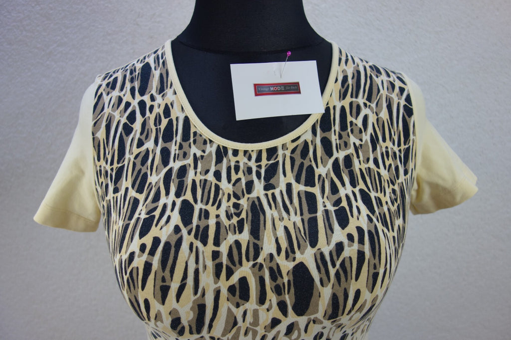 EK4071 Damen T-Shirt von Mexx, gelb, gemustert, Gr. M1