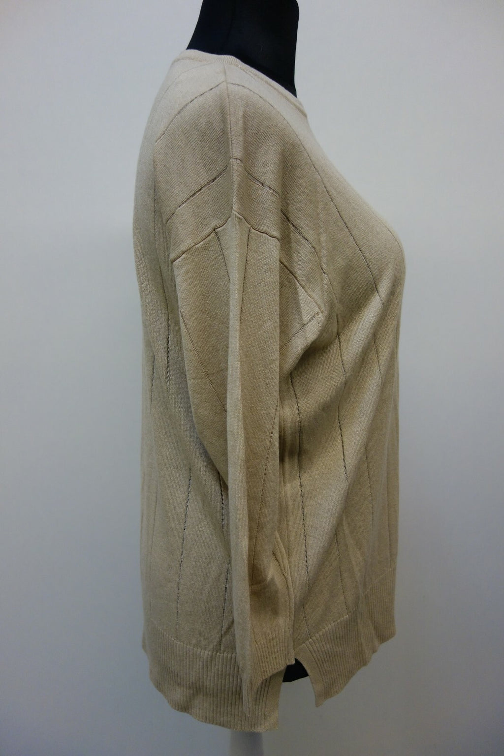 EK0132 Damen Longshirt von United Colors of Benetton, beige, Gr. L2