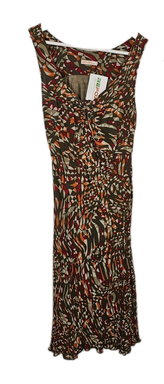 EK6298 Damen Kleid von Gin Tonic, Orange/Grün, Gr. 360