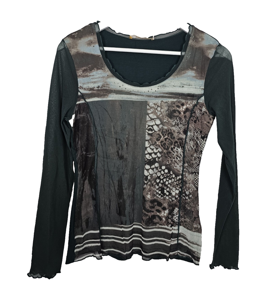 EK7390 Damen Bluse von Biba, Mehrfarbig, Gr.S0