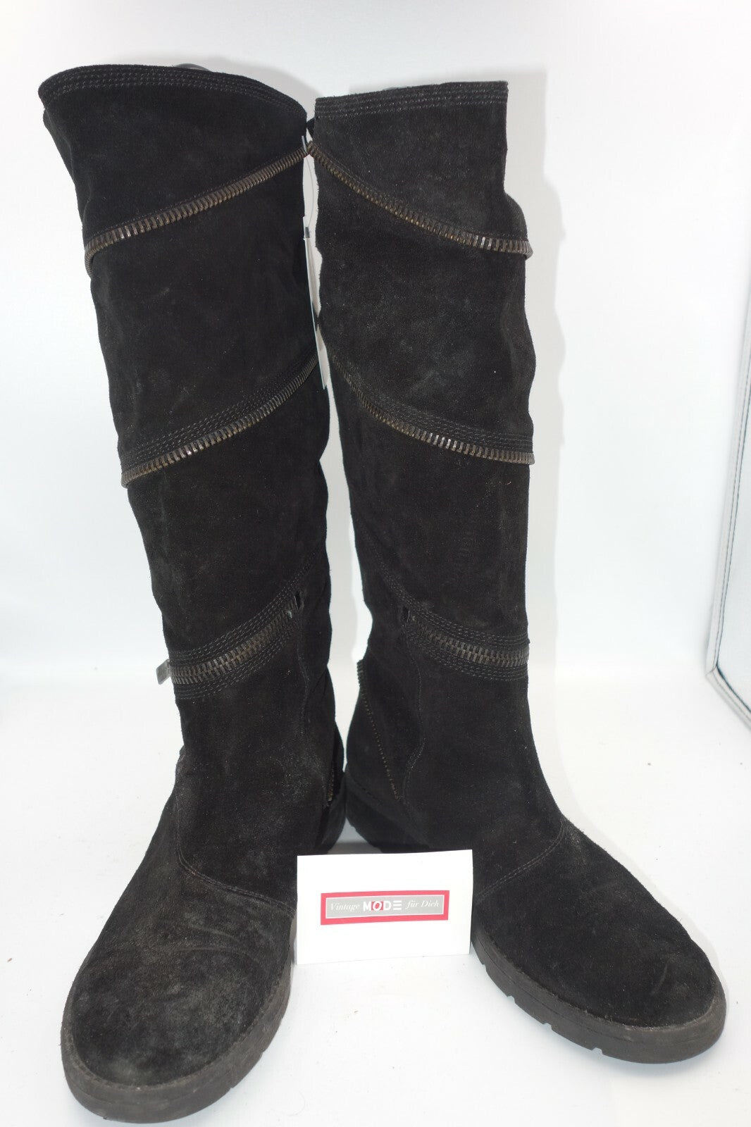ES 0475 Janet Sport Wildleder Stiefel Gr 40 schwarz1