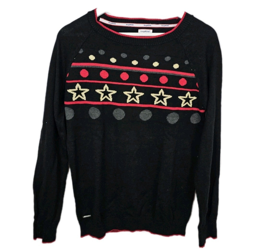 EK9143 Damen Pullover von KangaRoos, rot-grün-schwarz, Gr.L0