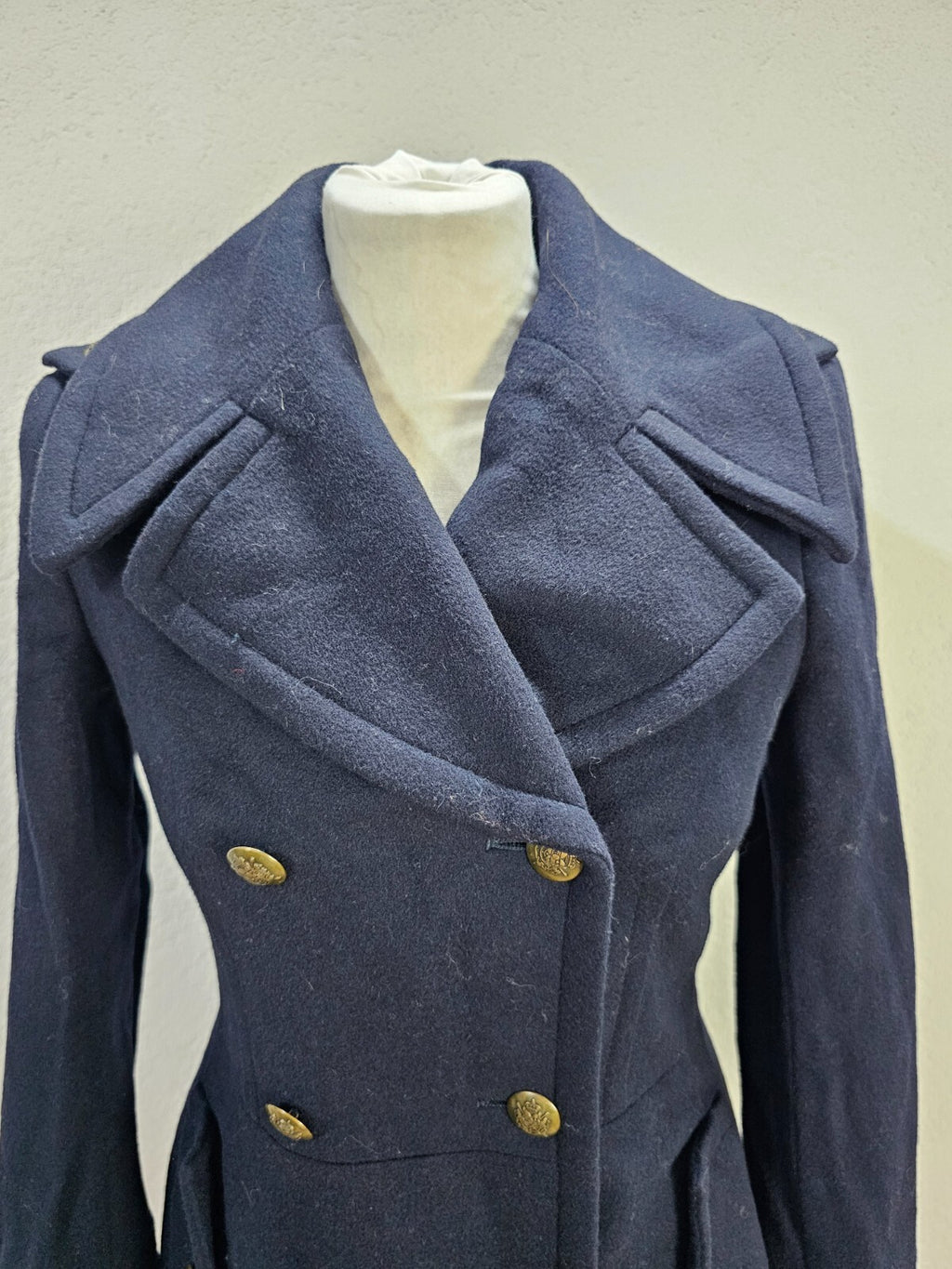 EK4541 Damen Mantel von Zara, dunkelblau, Gr. S1