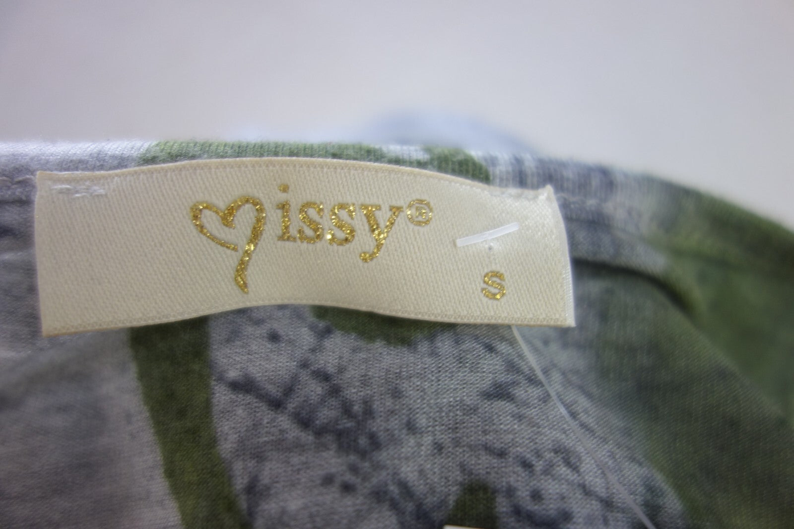 EK3862 Damen Kleid von Missy, grün grau gemustert, Gr.S5