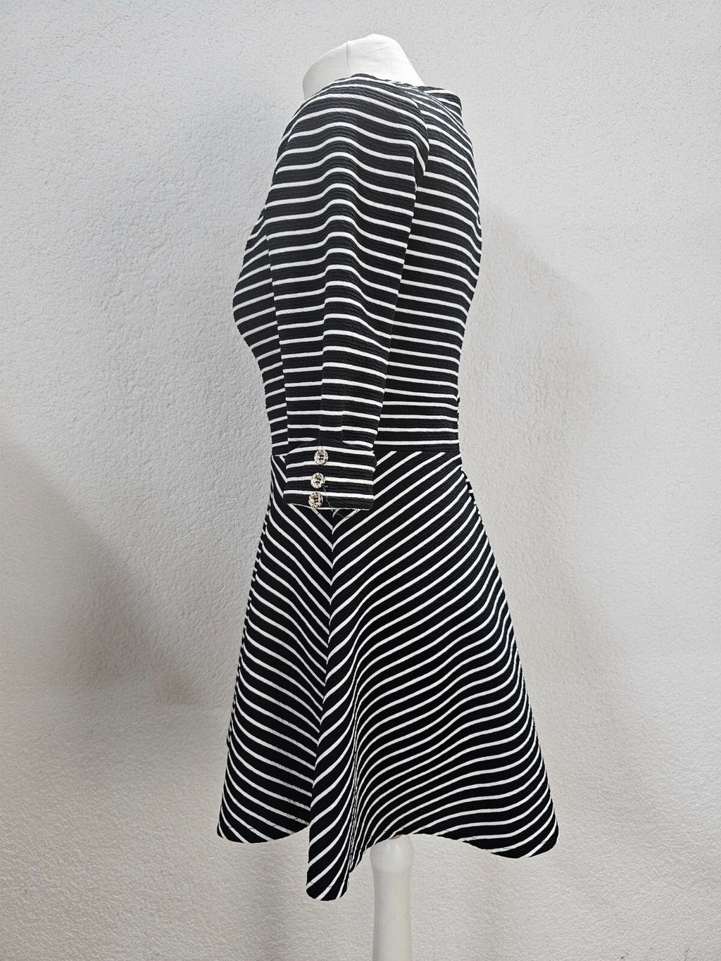 EK6259 Damen Kleid, schwarz-weiß, Gr.36/38 (nach Größentabelle)2