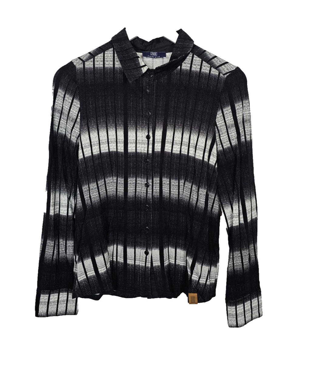 EK7166 Damen Bluse von Fiora Blue, Schwarz/weiß,  Gr.360