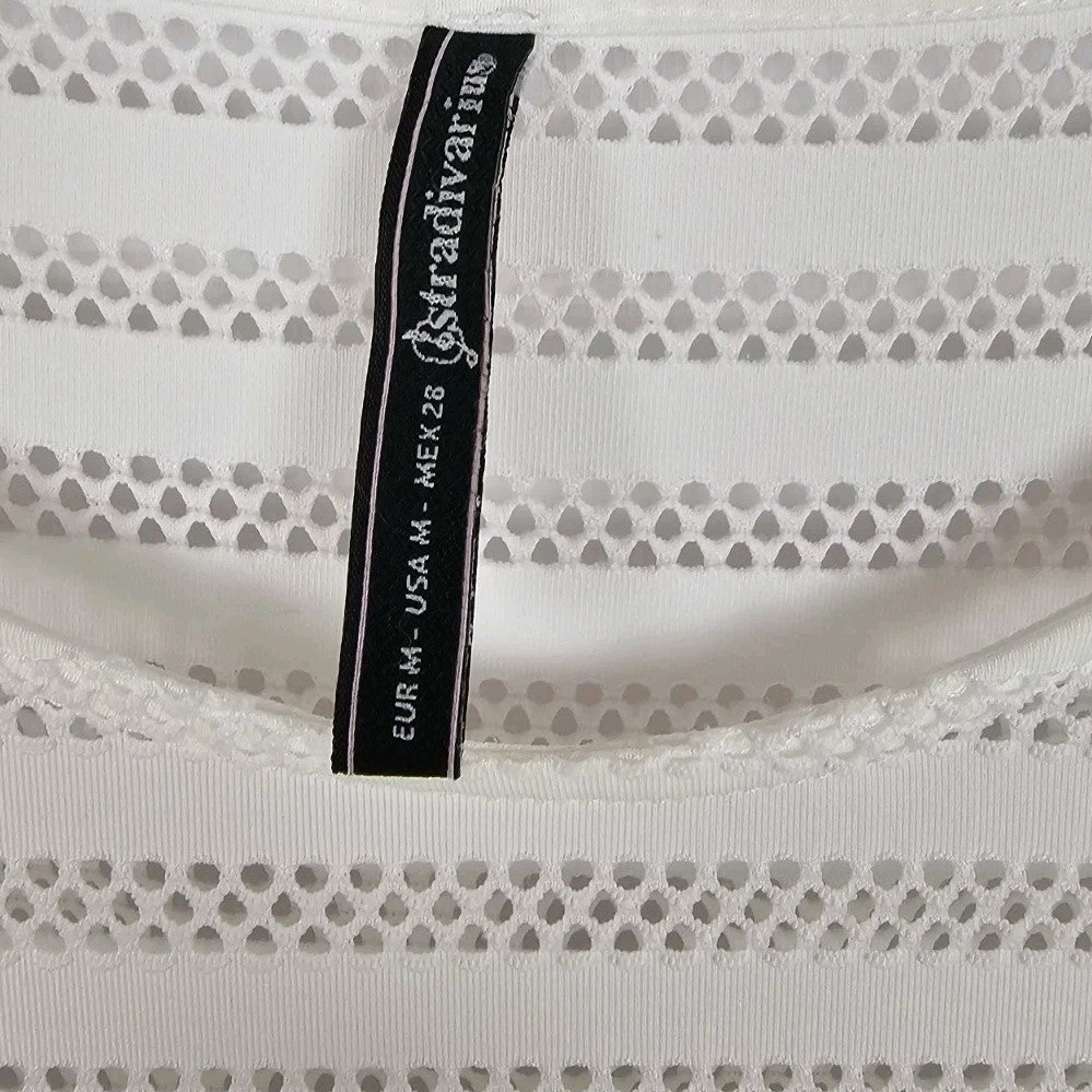 EK10839 Damen Kleid von Stradivarius, Weiß, Gr. M1
