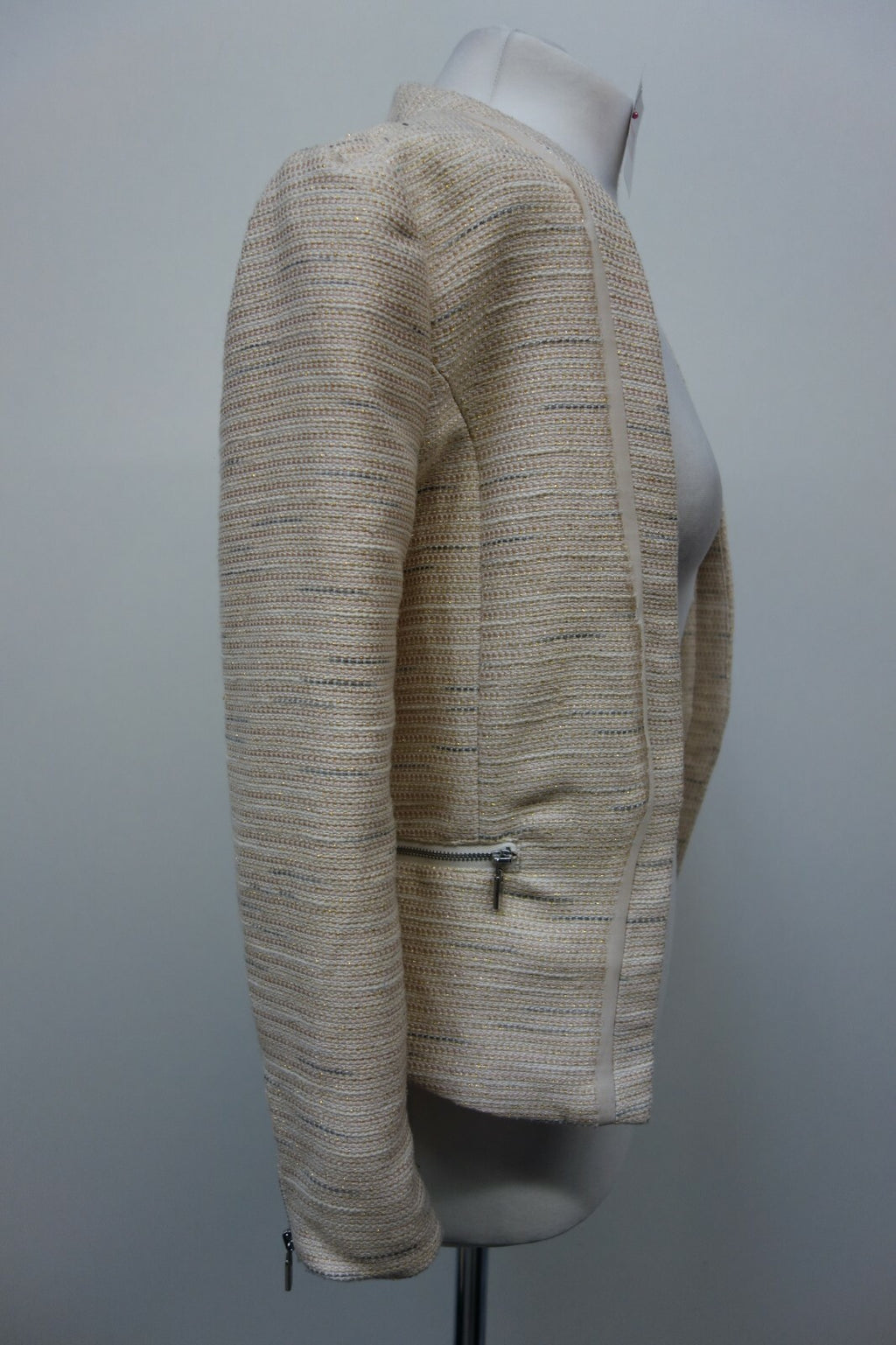 EK0646 Damen Jäckchen von H&M, beige, golden, Gr. 343