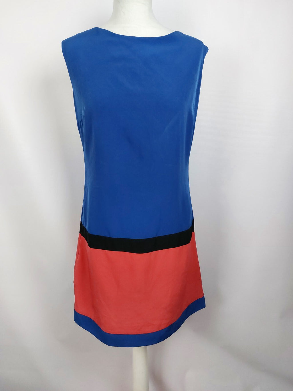 EK5049 Damen Kleid von ayhan, blau/rot, Gr. XL (fällt kleiner aus)0