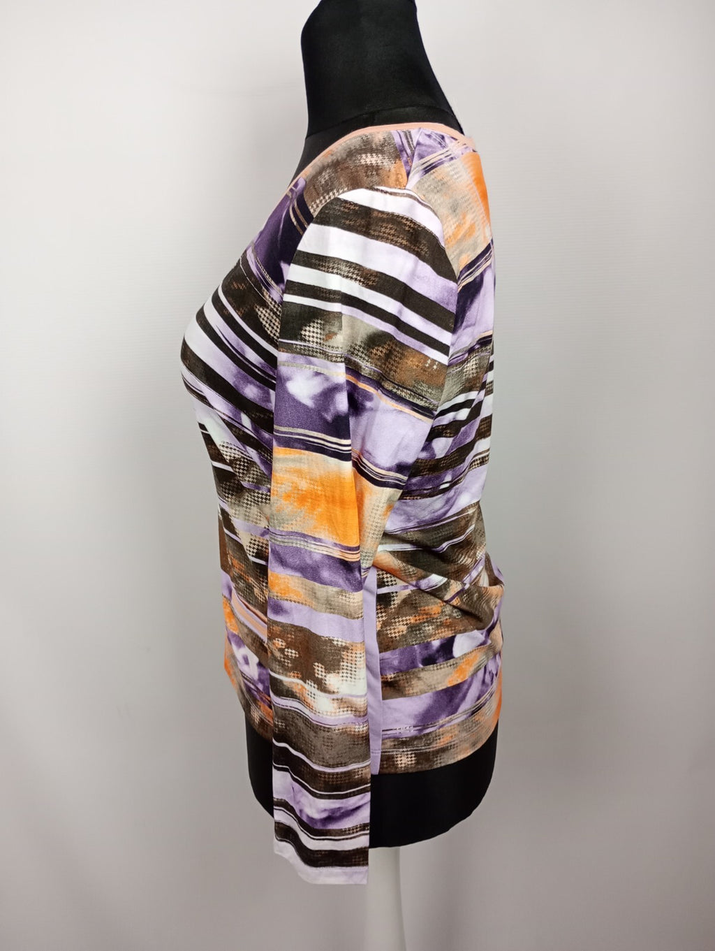 EK5272 Damen Strickjacke von Golle Haug, lila-orange, Gr.403