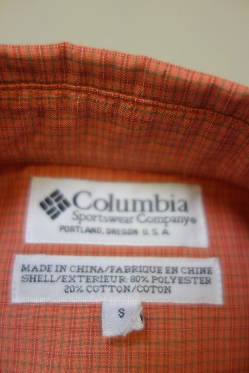 EK3190 Damen Bluse von Columbia, orange kariert, gr. S6