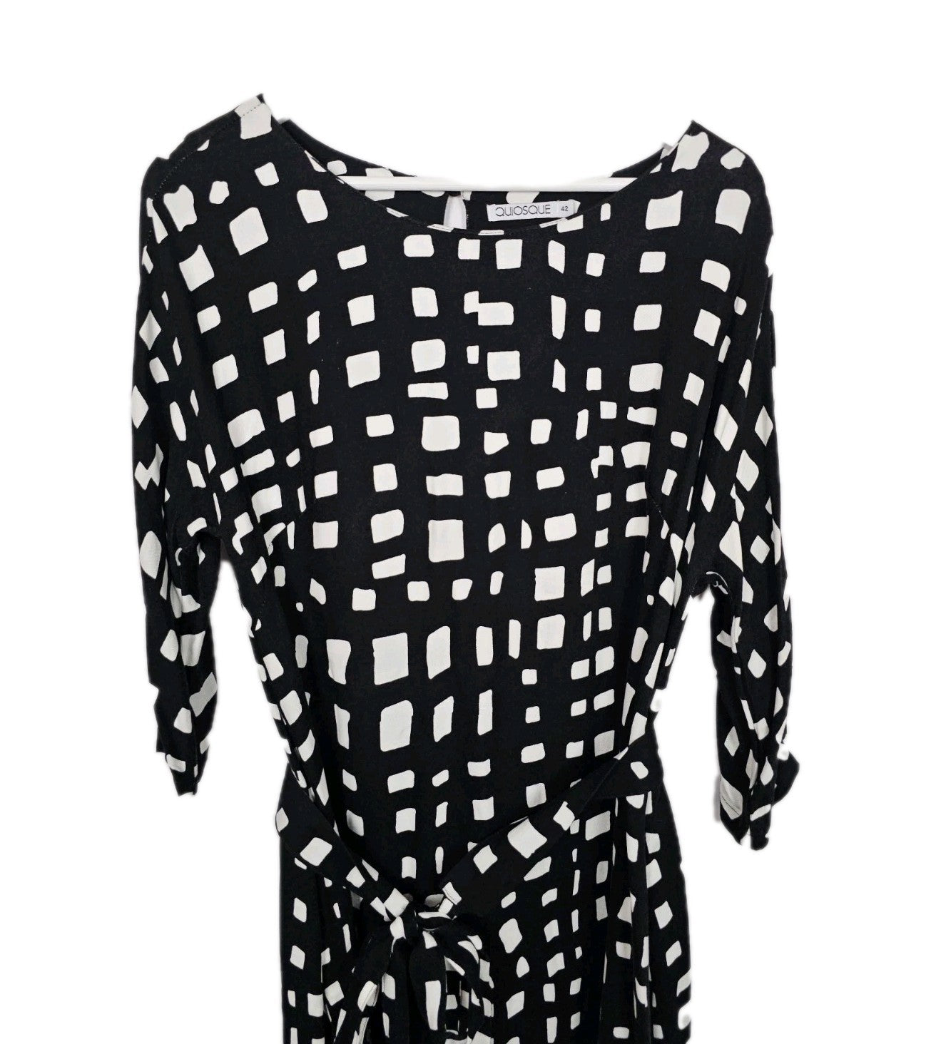 EK9171 Damen Kleid von Quiosque, Schwarz/Weiß, Gr. 421