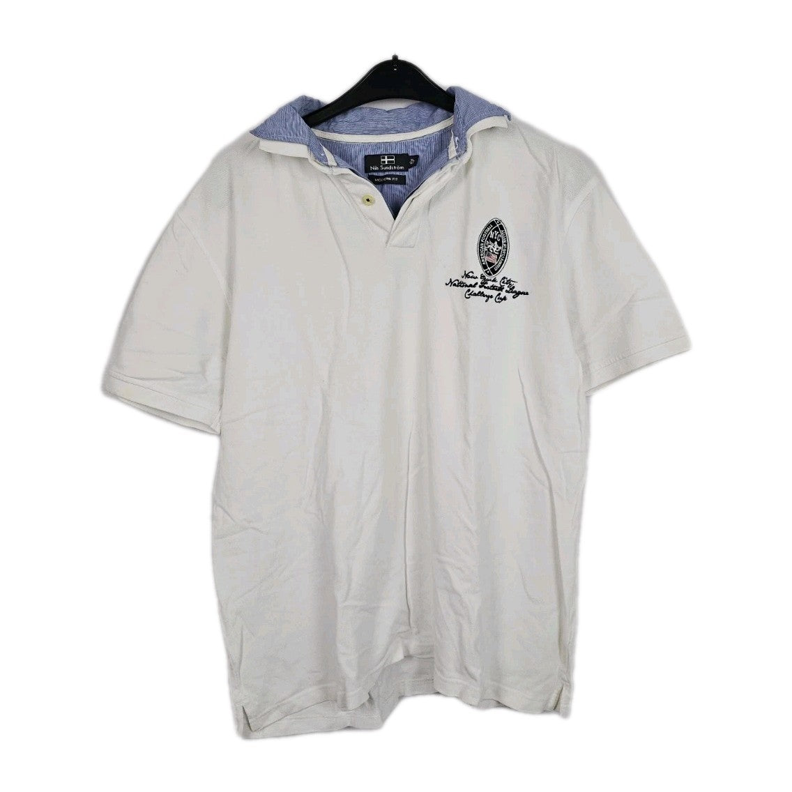 EK10850 Herren Polo T-shirt von Nils Sundström, Weiß, Gr. XL0