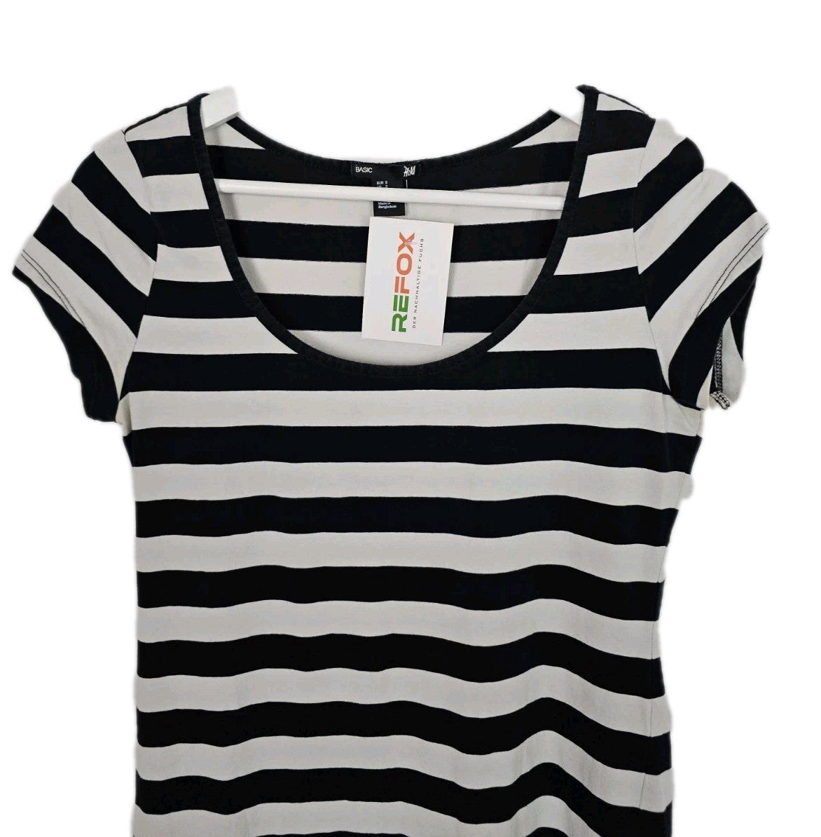 EK9516 Damen Kleid von H&M, Schwarz/Weiß, Gr. S1