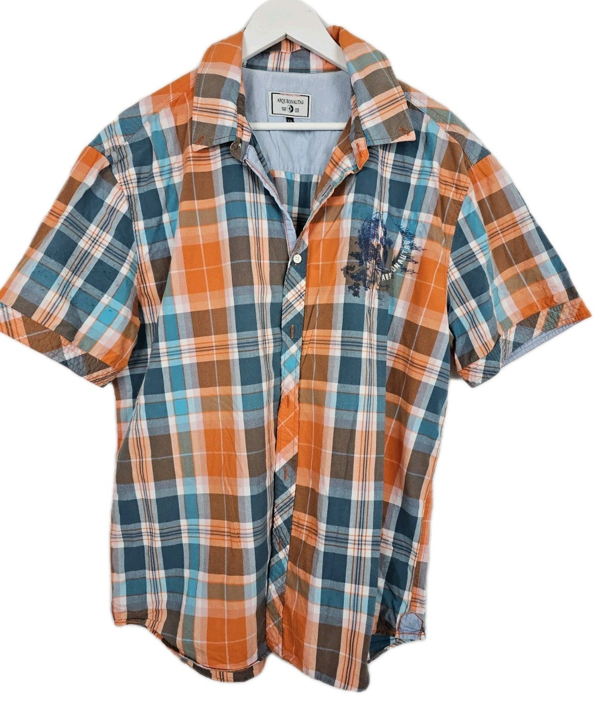 EK10521 Herren Hemd Arqueonautas Gr.XXL Orange Karriert0