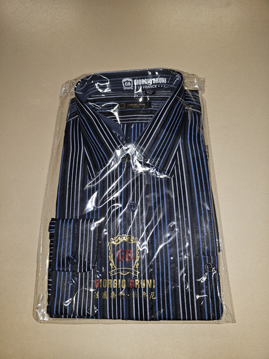 EK6974 Herren Hemd von Giorgio Bruni, Blau, Gr.431
