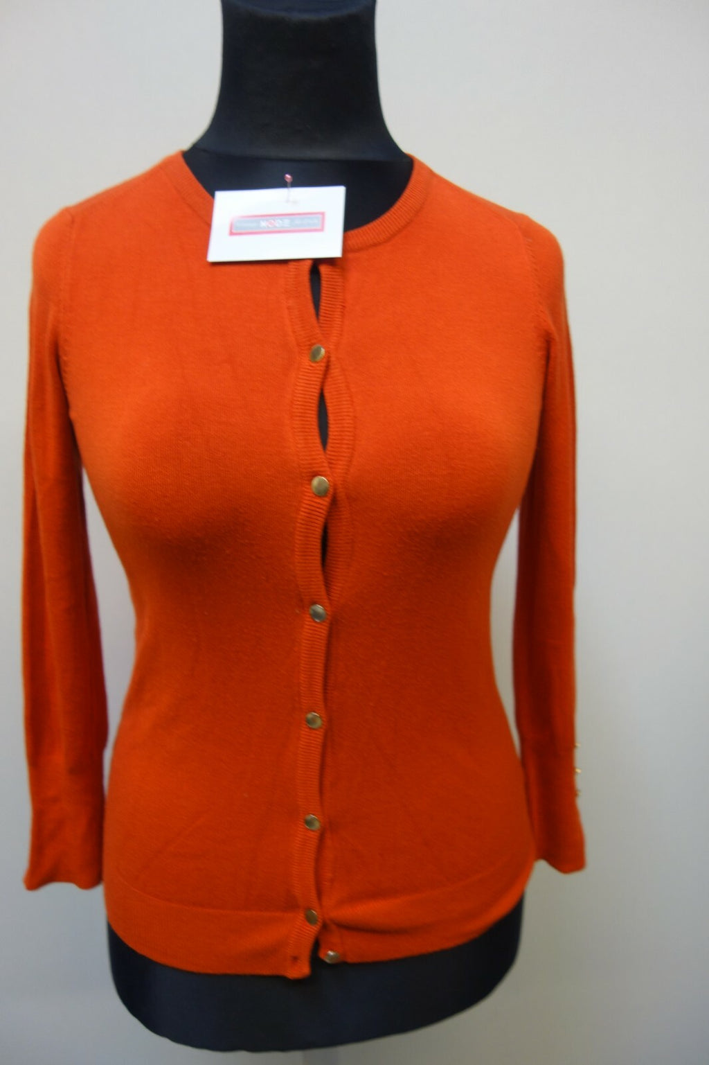 EK1280 Damen Strickjacke von Zara Knit, orange, Gr. M0
