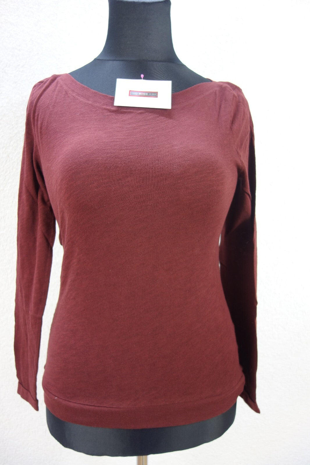 EK1805 Damen Langarm Shirt von edc, rotbraun, Gr. S0