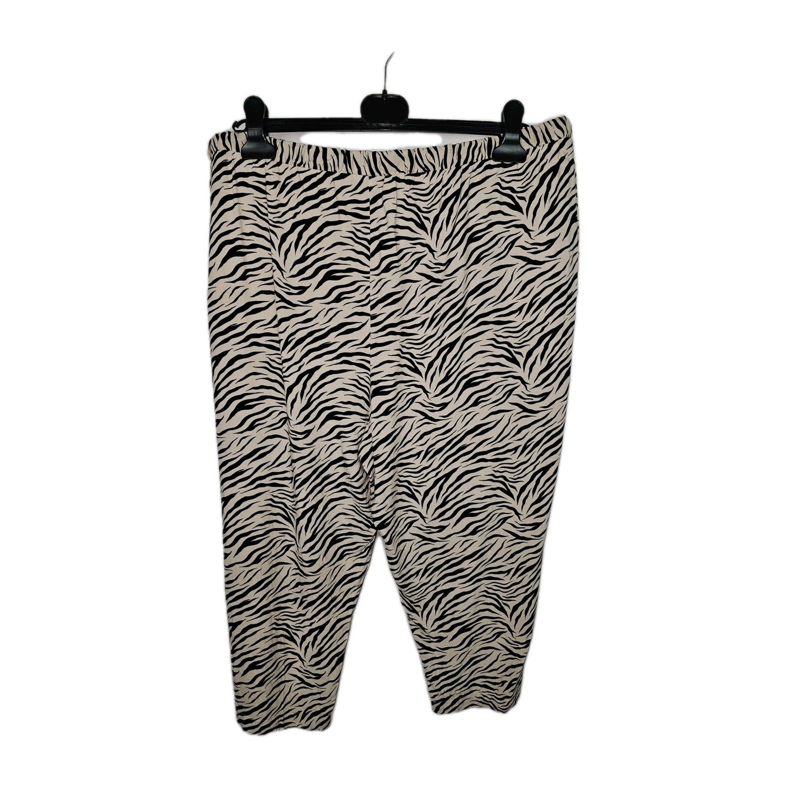 EK9854 Damen Stoffhose von Laura Torelli, beige-schwarz, Zebramuster, Gr.L3