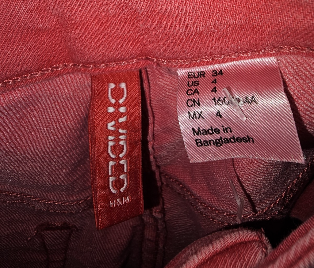 EK8002 Damen Jeans von Divided, rot, Gr.342