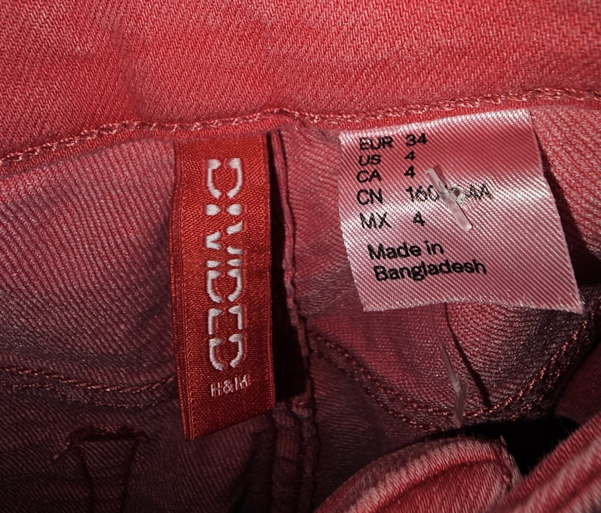 EK8002 Damen Jeans von Divided, rot, Gr.342