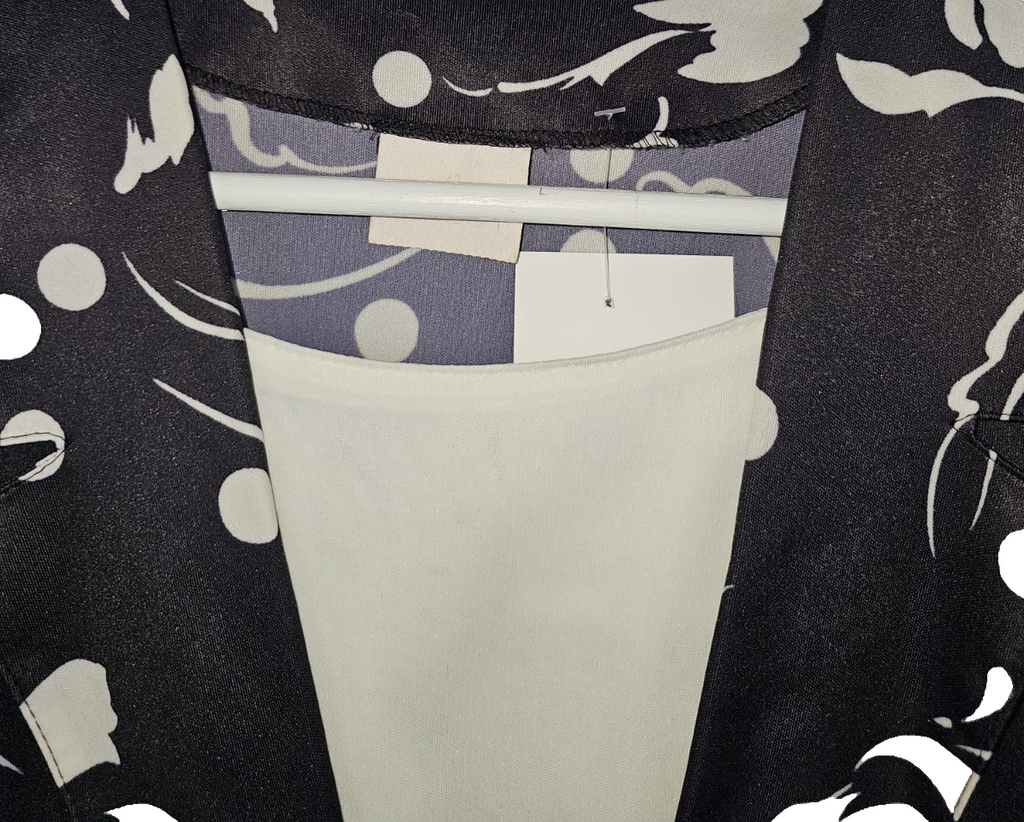 EK7797 Damen Kleid, schwarz-weiß, Gr.402