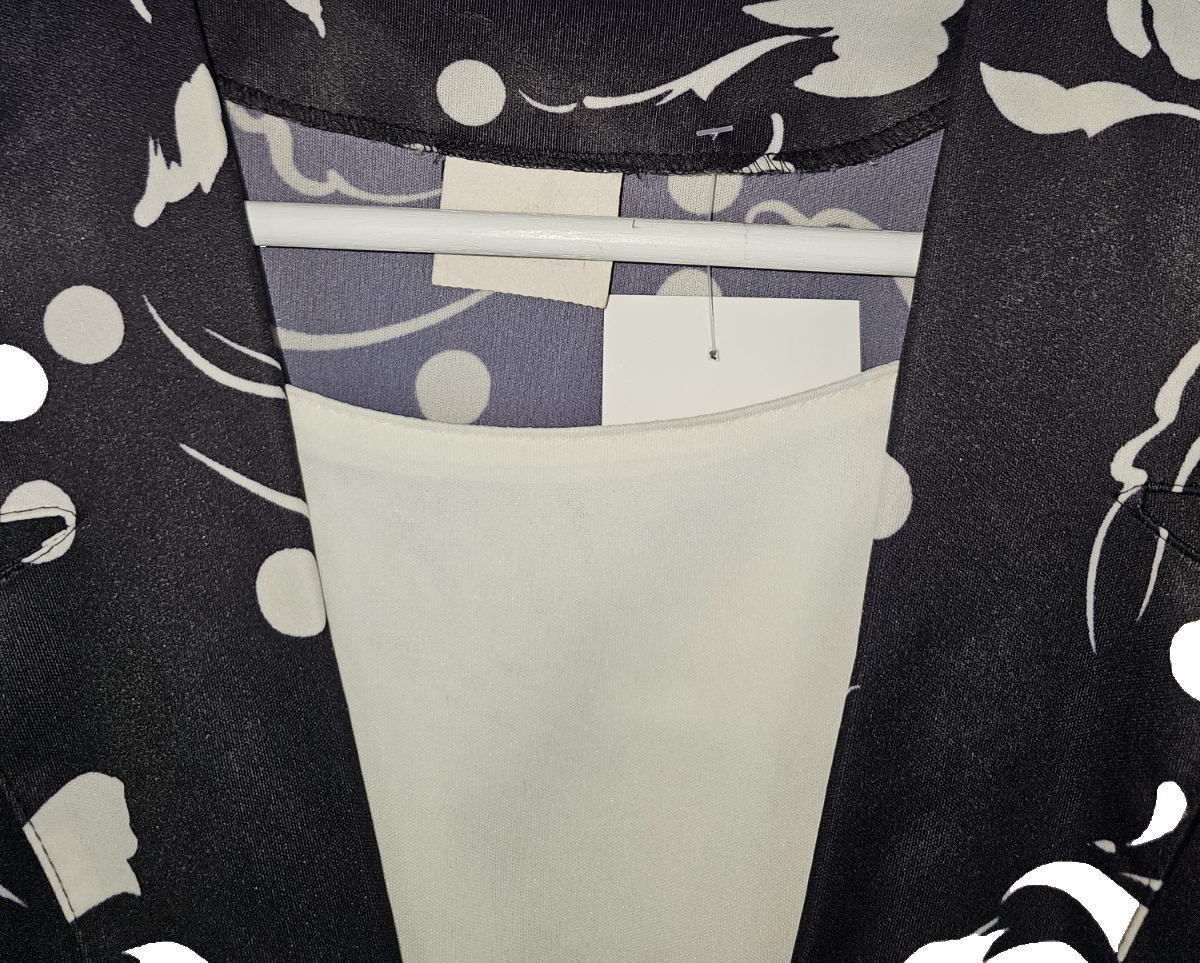 EK7797 Damen Kleid, schwarz-weiß, Gr.402