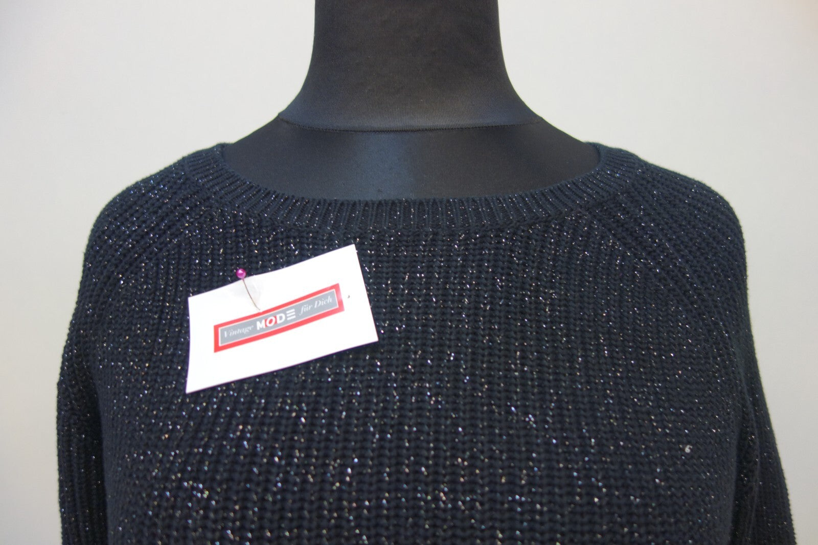 EK3561 Damen Pullover von Esprit, schwarz mit Glitzerfäden, gr. M2