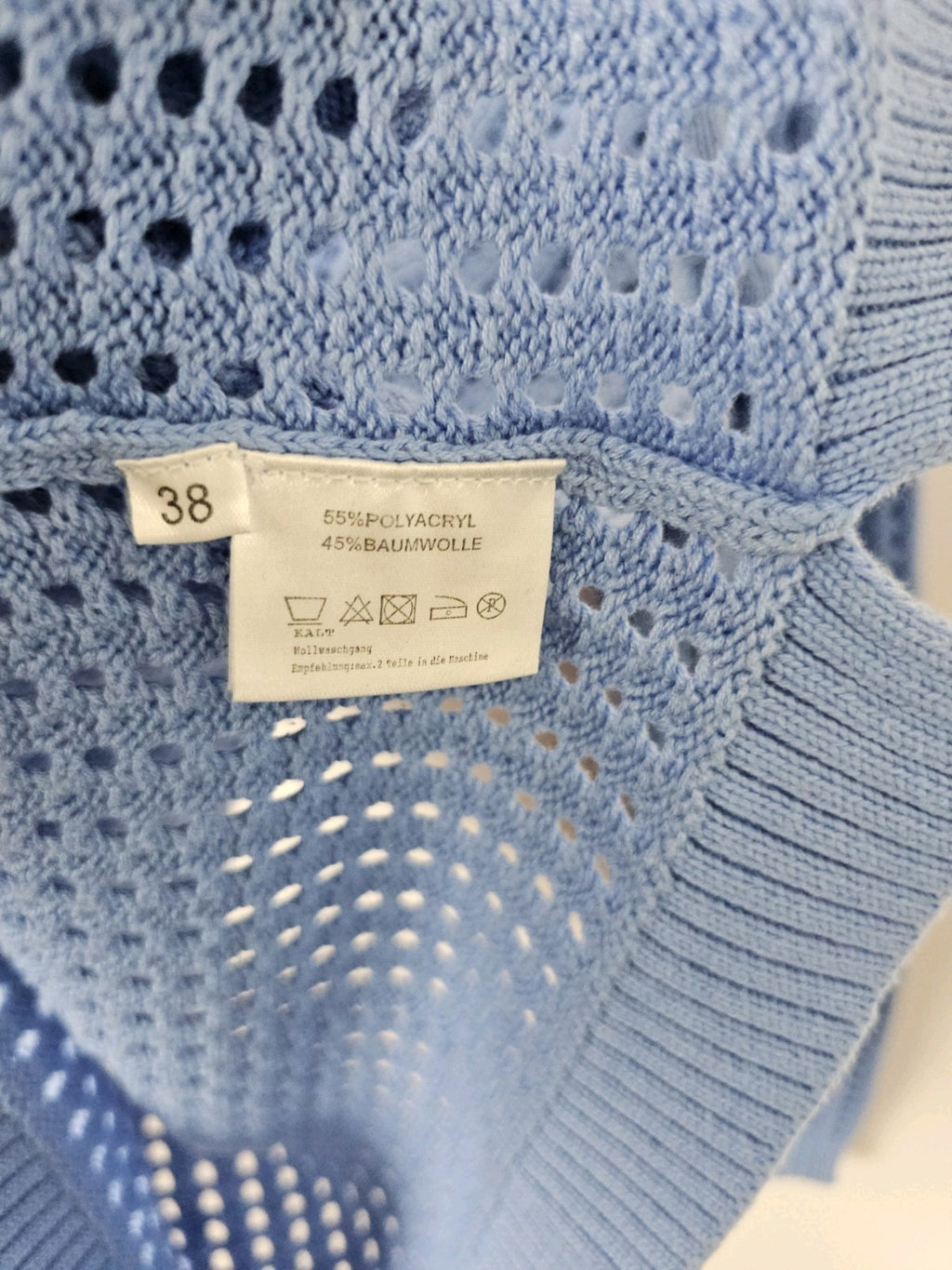 EK9093 Damen Pullover von Estelle Jolie, Hellblau, Gr. 383