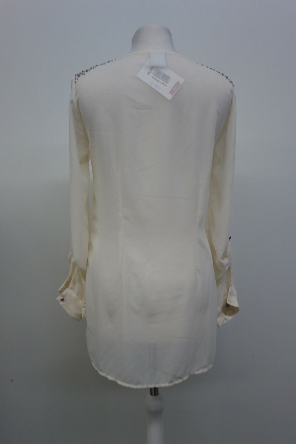 EK1553 Damen Bluse von Vero Moda, beige, durchscheinend, Gr. S4