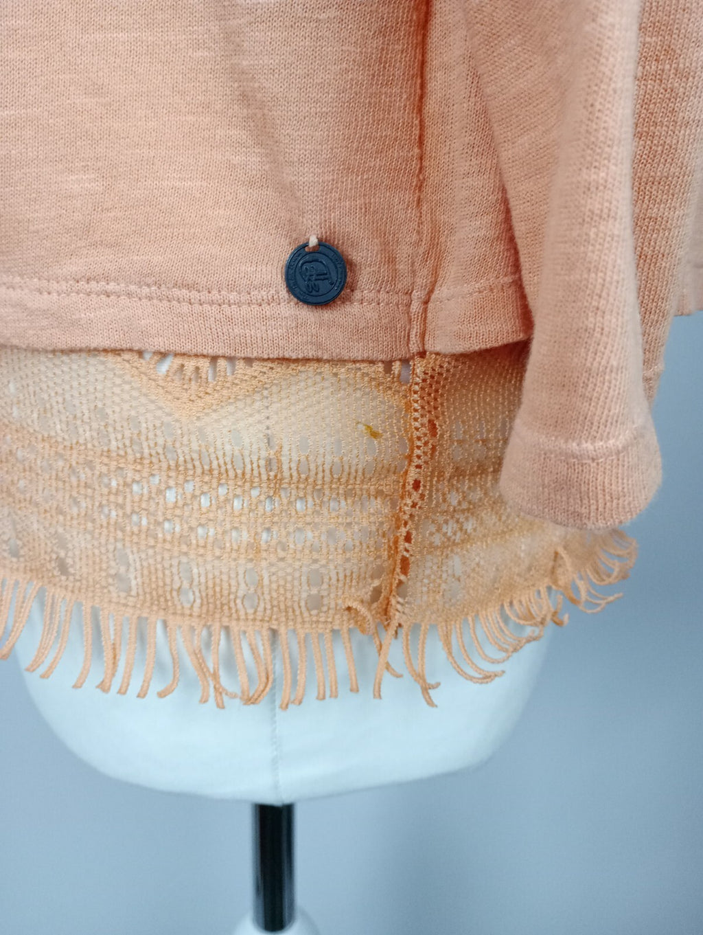 EK0379 Damen Shirt von Tom Tailor, pastellorange, Gr. XS4