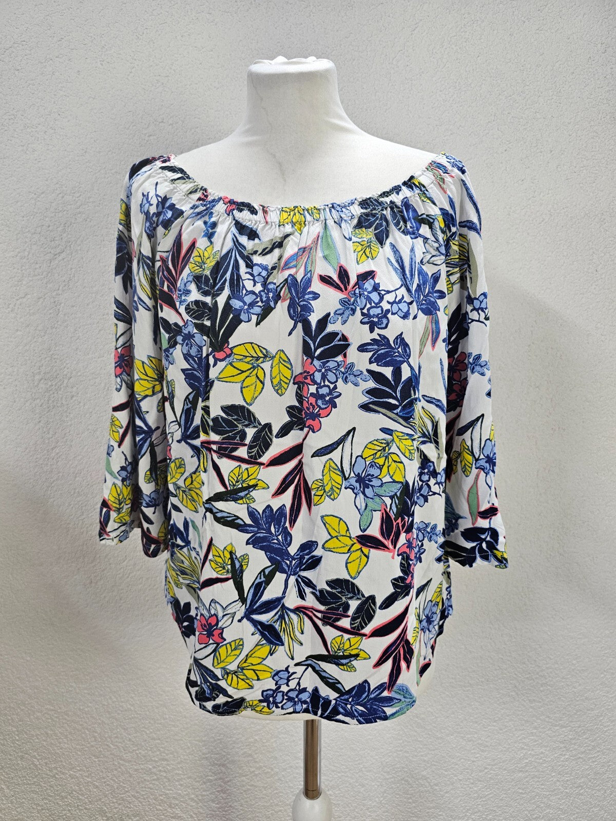 EK6229 Damen Bluse von Street One, weiß, Blumen, Gr. 380