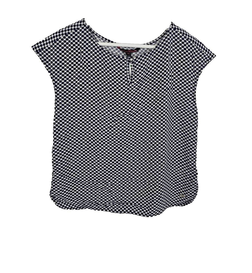 EK8380 Damen Bluse von Tom Tailor, Blau/weiß, Gr. XS0