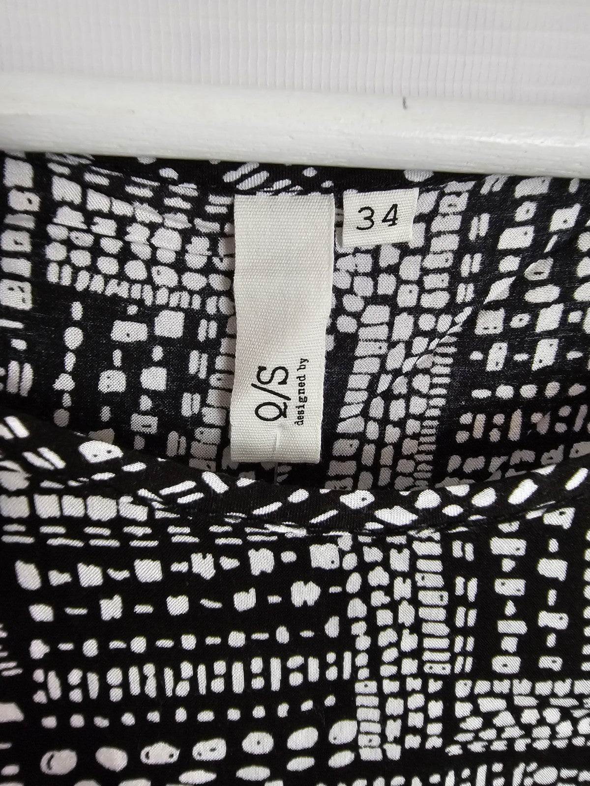EK8381 Damen Bluse von Q/S,  Schwarz/Weiß,  Gr. 342