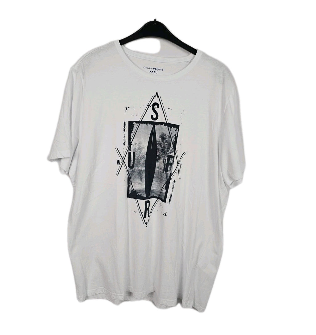 EK10836 Herren T-Shirt von Charles Vögele, Weiß, Gr. 3XL0